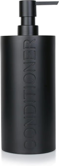 Matte Black Conditioner Dispenser Luxurious Refillable Pump Bottle with Black Resin Pump and