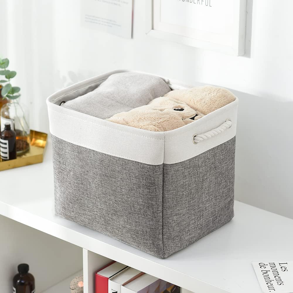TcaFmac Organization and Storage Basket for Organizing - 16x12x12 inch Large 2 Pack Collapsible