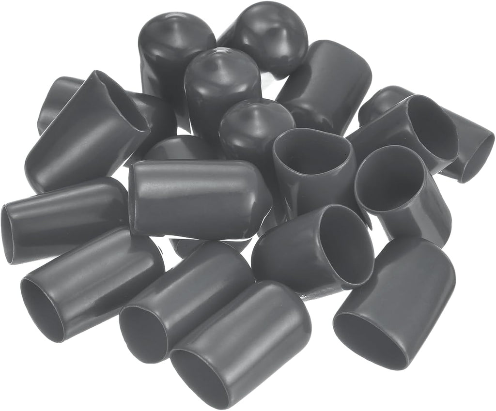uxcell 20pcs Rubber End Caps 12.5mm(1/2 inch) ID Vinyl Round Tube Bolt Cap Cover Thread Protectors