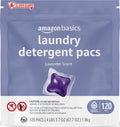 Amazon Basics Laundry Detergent Pacs, Lavender Scent, HE Compatible, 120 Count