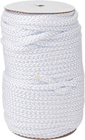 3/8 Inch White Polyester Rope - 250 White Low Stretch Polyester Rope for Hiking, Kayaking, Tarps