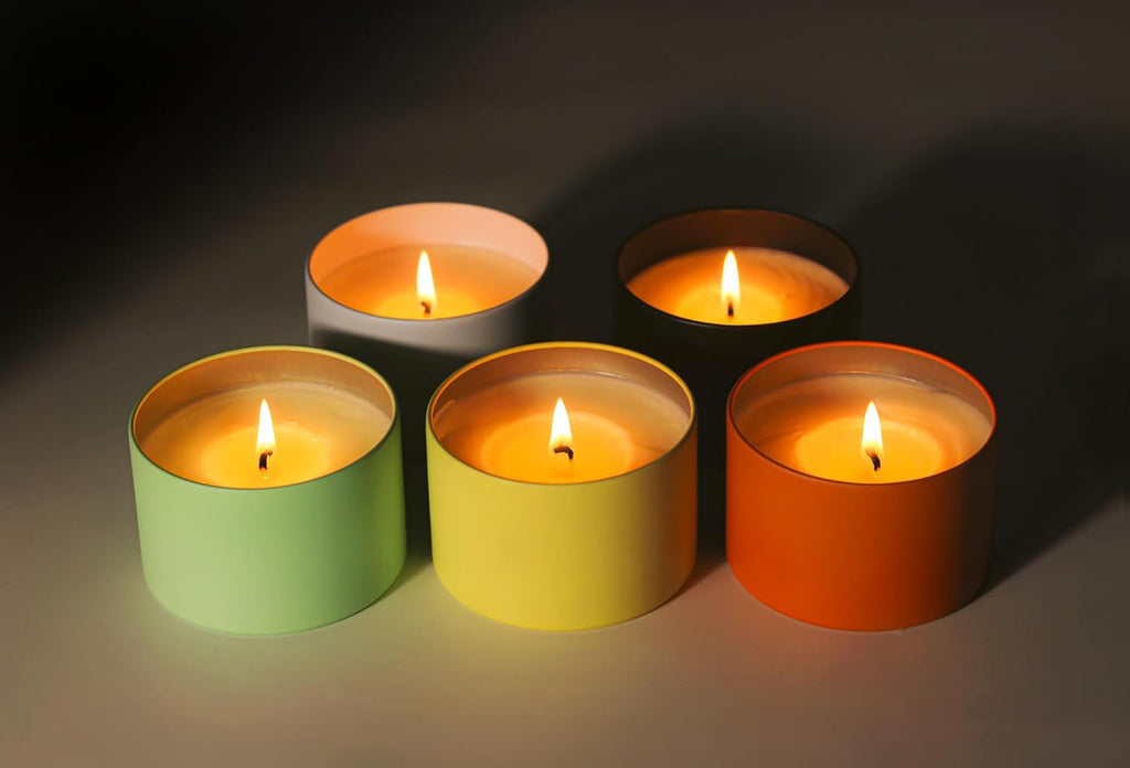 Aroparc Candle Tins 8oz with Lids, 24 Pack Seamless Bulk Candle Containers for Candle Making
