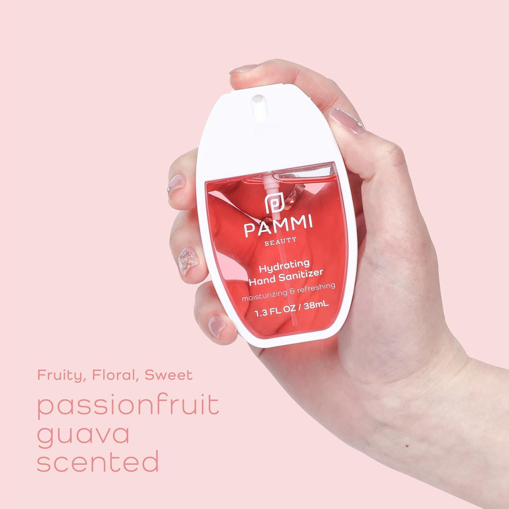 PAMMI Power Mist Hydrating Hand Sanitizer Spray, Portable Travel Size Pocket Hand Sanitizer
