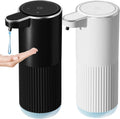 Automatic Soap Dispenser, 2 Pack Black and White Touchless Liquid Soap Dispensers for Bathroom