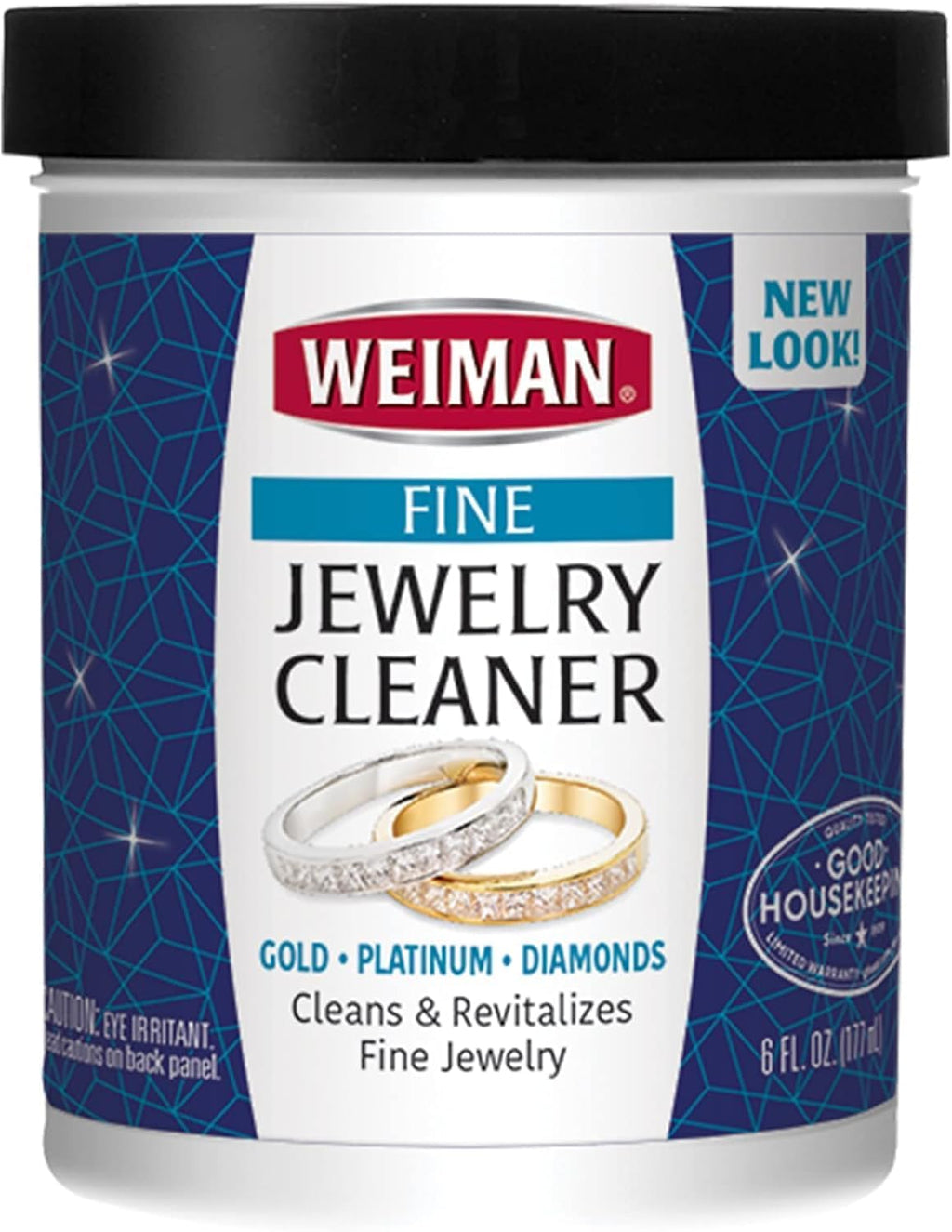 Weiman Fine Jewelry Cleaner Liquid with Cleaning Brush – Restores Shine & Brilliance to Gold