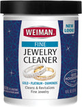 Weiman Fine Jewelry Cleaner Liquid with Cleaning Brush – Restores Shine & Brilliance to Gold
