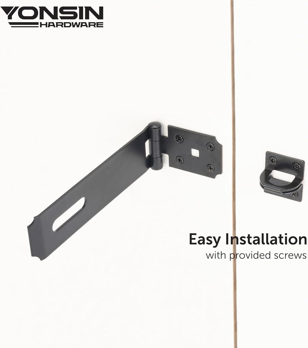7-1/2" Door Padlock Safety Hasp Latch Heavy Duty, Door Hasp Clasp Lock Gate Shed Hasp Latch Lock