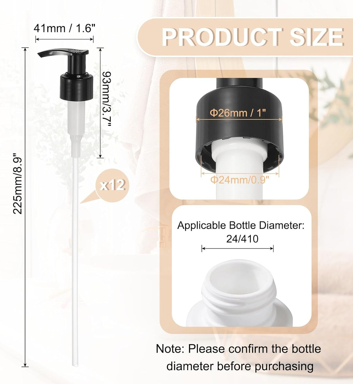 uxcell 12 Pcs Soap Dispenser Pump Heads Soap Dispensers Top Pumps Replacement Switch Pumphead for