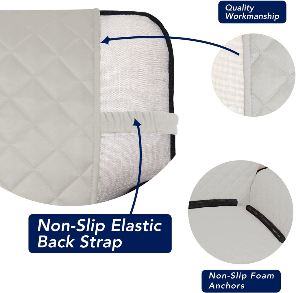 PureFit Reversible Quilted Sofa Cover, Water Resistant Slipcover Furniture Protector, Washable