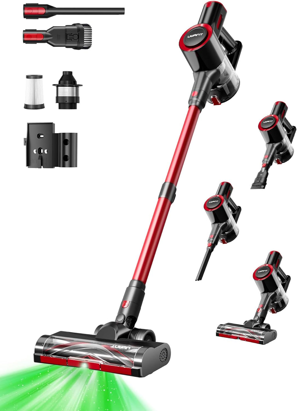 uwant 8-in-1 Cordless Vacuum Cleaner with 50min Runtime 35Kpa Powerful Suction Vacuum Cleaners for