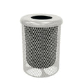 COATEDOUTDOORFURNITURE RFT-Gry Heavy Duty Round Trash Receptacle with Flat Top, Liner Included, 32