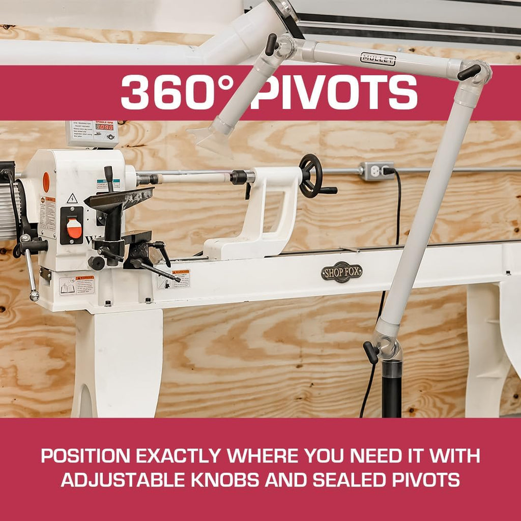 Mullet ThirdHand Dust Collection Boom Arm (Boom Arm + Shop Vac Base)