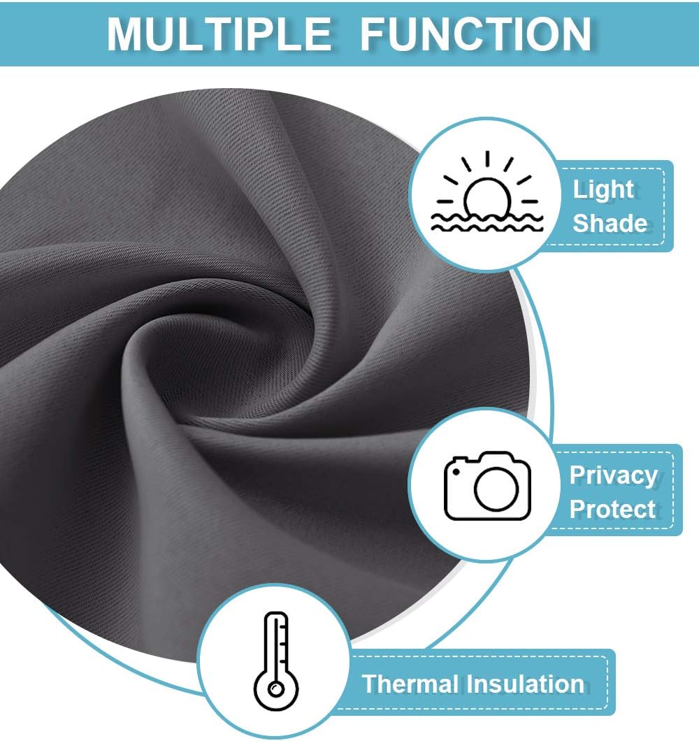 RYB HOME Blackout Curtains for Kitchen, Over Sink Privacy Curtains Window Decor, Thermal Insulating