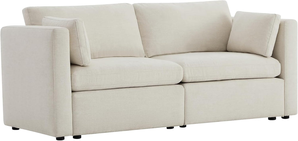 CHITA Small Modular Sectional Fabric Sofa Set, Extra Comfty Loveseat Cloud Couch, FSC Certified
