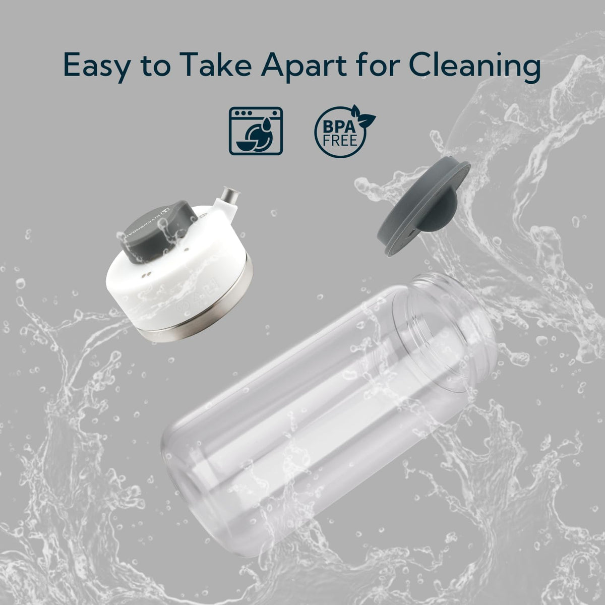 KITCHENDAO Precision Pour Glass Oil Dispenser with 3 Modes, Drip-free Spout, Two Adjustable Flowing
