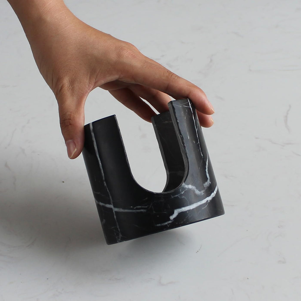 Natural Black Marble Sponge Holder for Kitchen Counter, Drying Rack, Sponge Caddy for Sink Organizer