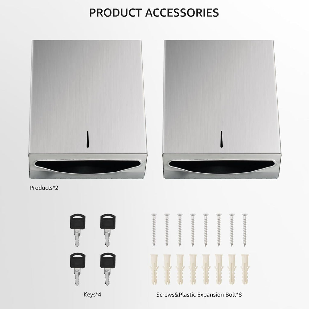 Paper Towel Dispenser Wall Mount - Multifold Trifold Paper Towel Dispensers, Large Capacity