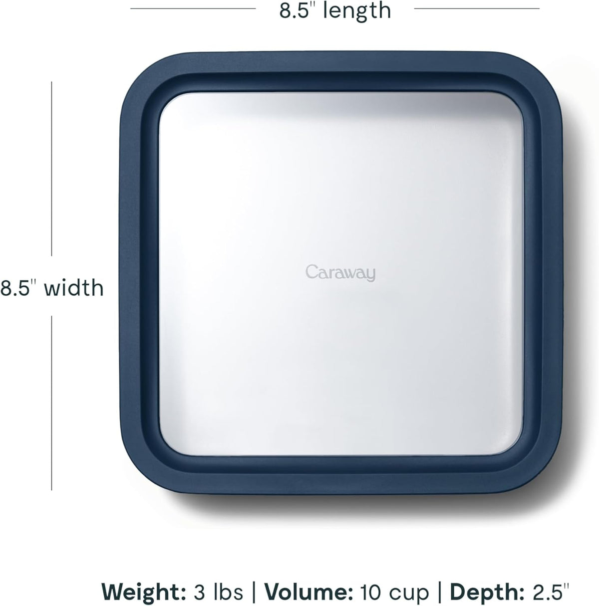 Caraway 6pc Glass Food Storage Set – 10 Cup Food Containers (6) - Ceramic Coated - Non Toxic, Non