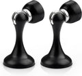 Probrico Black Magnetic Door Stoppers for Bottom of Door, Stainless Steel Magnet Door Catch Door