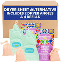 Truly Free Dryer Angel - Natural Dryer Sheet Alternative, Non-Toxic Reusable Fabric Softener Sheets