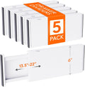 Lifewit 5 Pack Drawer Dividers Plastic 6" High, 13.5-22" Adjustable Drawer Organizers for Clothes