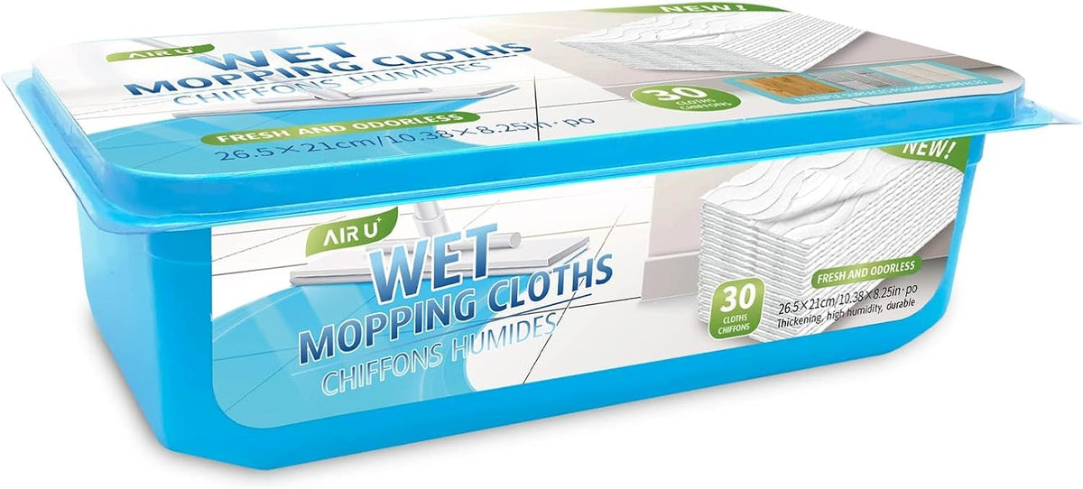 AIR U+ Wet Pads Refill for Swiffer Sweeper Wet Mopping Cloth, Unscented Disposable Floor Cleaning