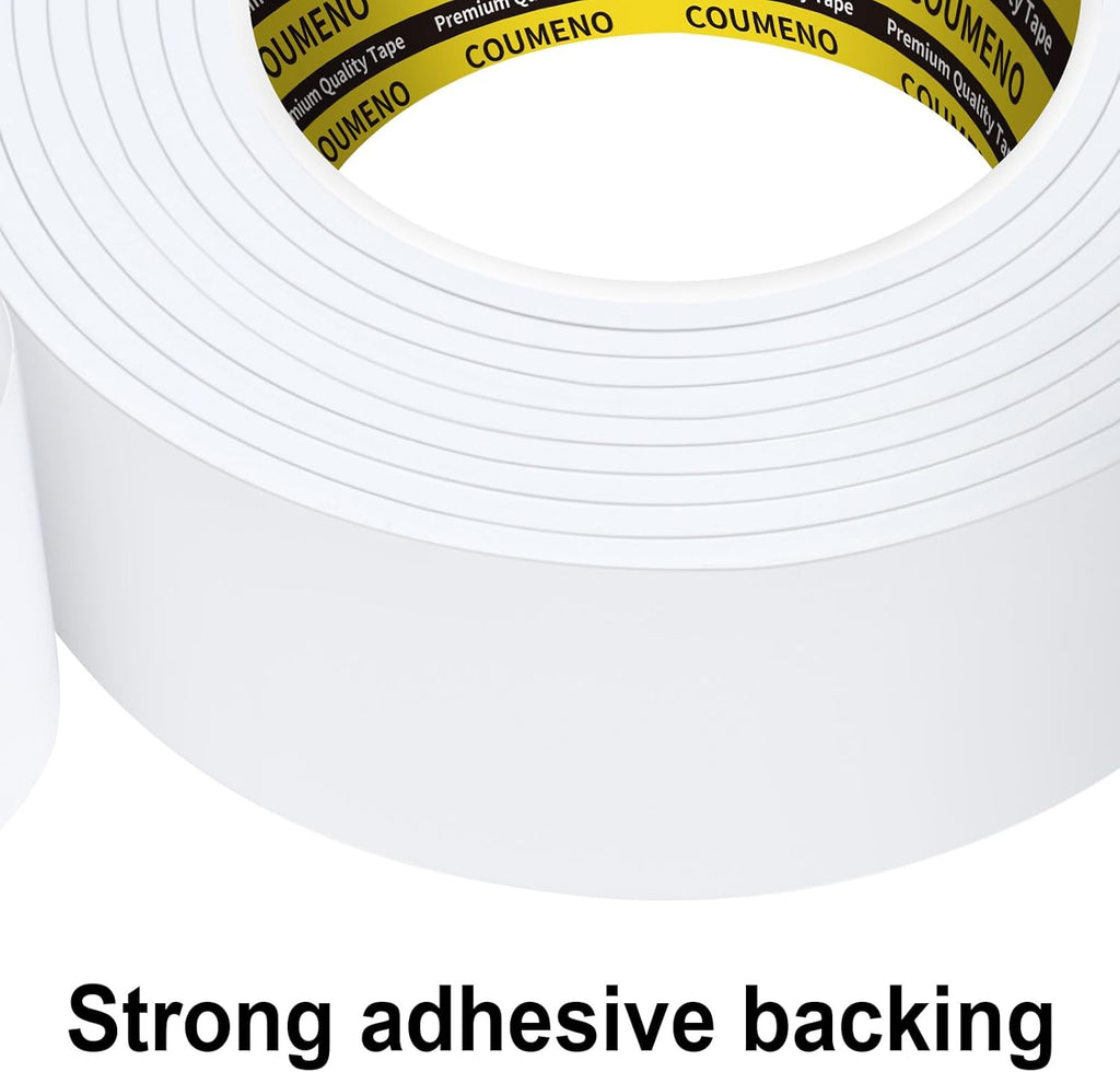2 Pack EVA Single-Sided Adhesive Foam Tape 1.2inx16.4FT Single-Sided Sealing Strip Foam Pad Sponge