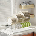 Dish Drying Rack with Drip Tray, 3 Tier Collapsible Stainless Steel Dish Drainer, Plate Rack Holder