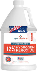 12% Food Grade Hydrogen Peroxide – Ultra-Concentrated H2O2 Peroxide Cleaner – 1 Gallon Bottle