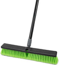 18” Indoor Shop and Garage Push Boom with Soft Bristles, Heavy Duty Brush Broom with 59” Long