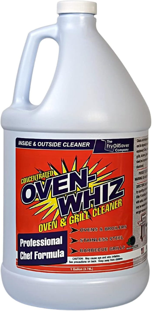 1 Gallon (128 Oz.) Oven-Whiz Oven & Grill Cleaner by FryOilSaver Co., Removes Tough Stains, Carbon