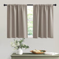 RYB HOME Short Curtains 36 inches, Durable Room Darkening Small Window Treatment Energy Smart