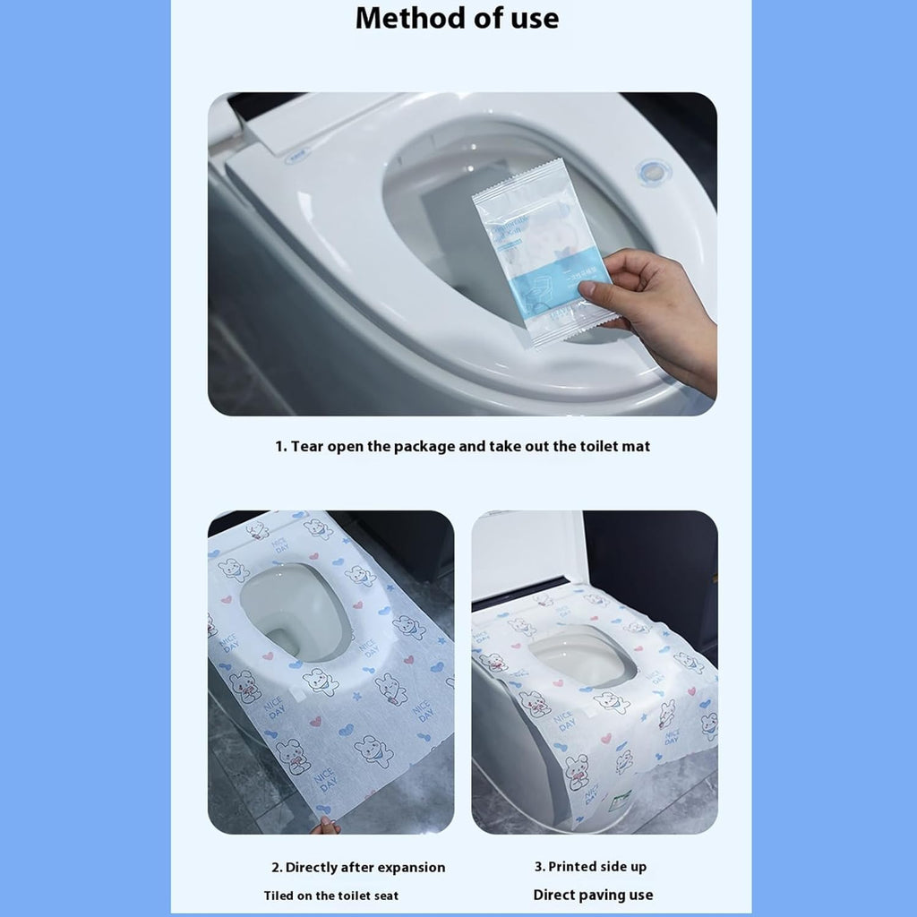 Disposable toilet seat cover,30 Pack of oversized waterproof toilet seat paper, suitable for