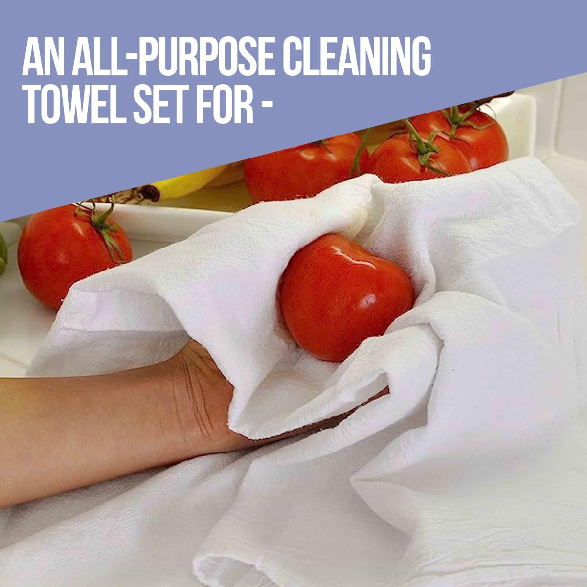 Flour Sack Towels | Tea Towel for Crafts| Kitchen Dish Cotton Blank Towel for Embroidery|Baking
