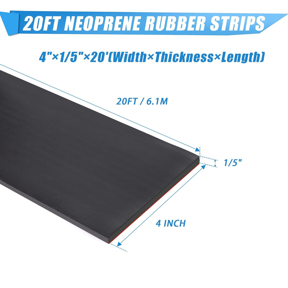Adhesive Rubber Strips Neoprene Rubber Sheets, Rolls & Strips with Adhesive Backing Rubber Pads