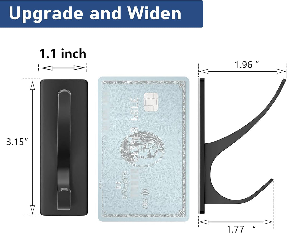 Self Adhesive Coat Hooks for Hanging, Heavy Duty Stainless Double Wall Hook for Towel, Backpack