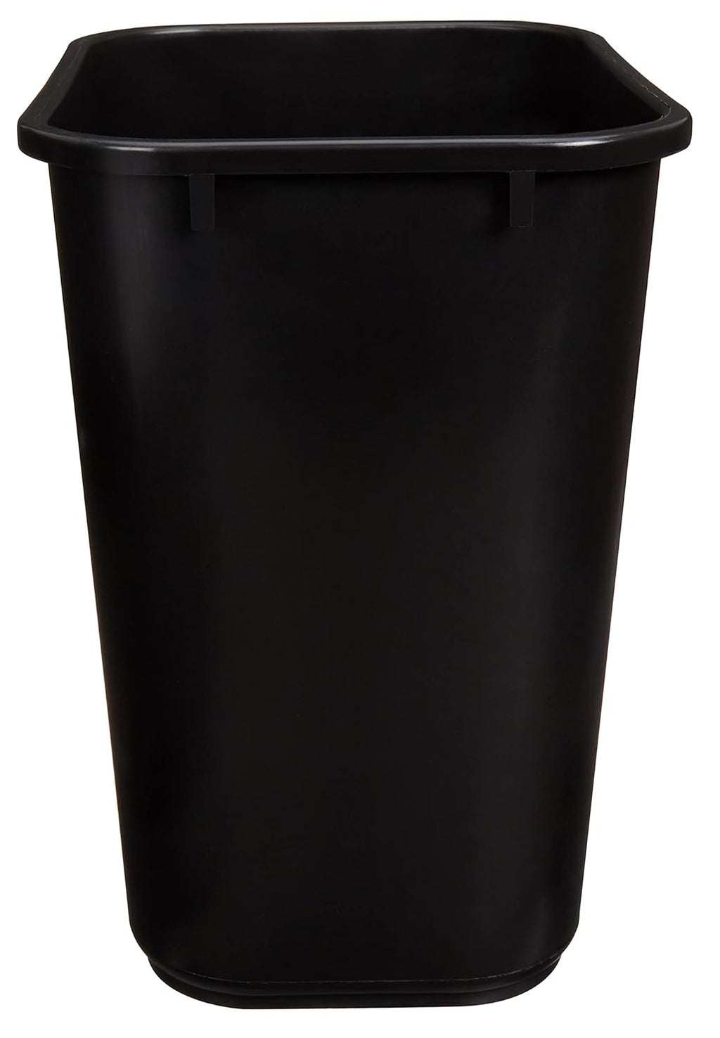 Amazon Basics Trash Can, Rectangular Commercial Office Wastebasket, 7 Gallon (Pack of 2), Black