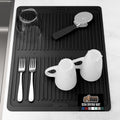 GORILLA GRIP 100% BPA-Free Patented Silicone Dish Drying Mat for Kitchen Counter, 18x16 Inch, Water