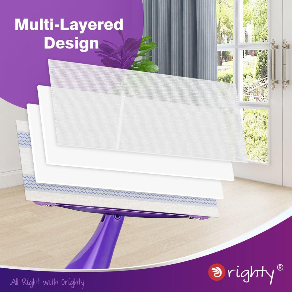 Orighty Dry Mop Pads Refill Compatible with Swiffer WetJet, Multi-Layer Mopping Pads, Multi Surface