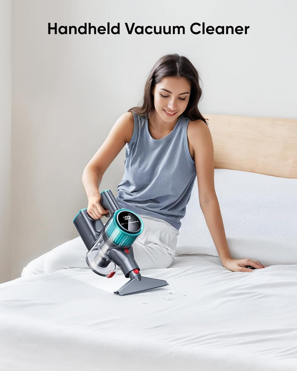 Cordless Vacuum Cleaner, 50Kpa 600W Vacuum Cleaners for Home, 60 Mins Stick Vacuum Cordless