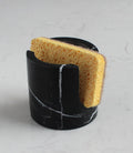 Natural Black Marble Sponge Holder for Kitchen Counter, Drying Rack, Sponge Caddy for Sink Organizer
