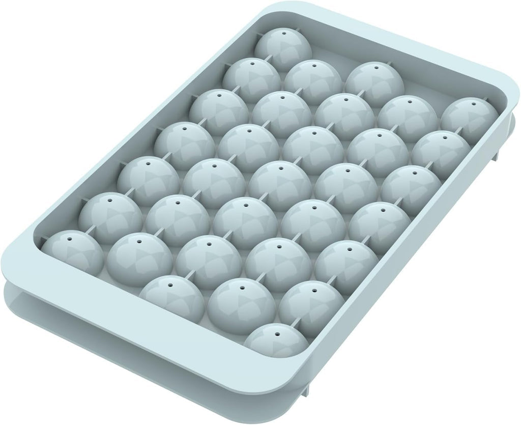 WIBIMEN Ice Cube Tray with Lid - Round Ice Tray for Freezer with Lid - Ice Cube Trays for Freezer