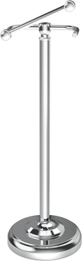 Toilet Paper Holder Stand, Polished Chrome Toilet Paper Holder Free Standing, Post Pivoting Design