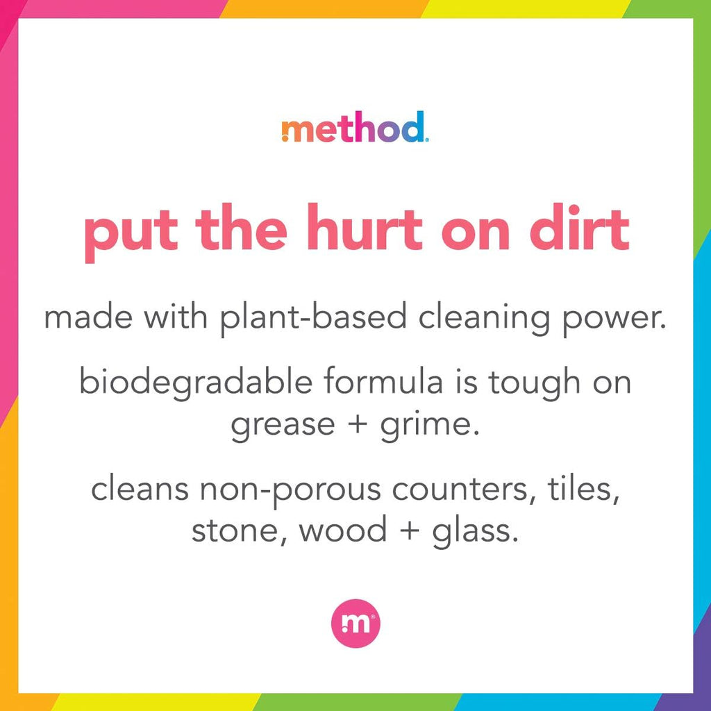 Method All-Purpose Cleaner Spray, Pink Grapefruit, Plant-Based and Biodegradable Formula Perfect