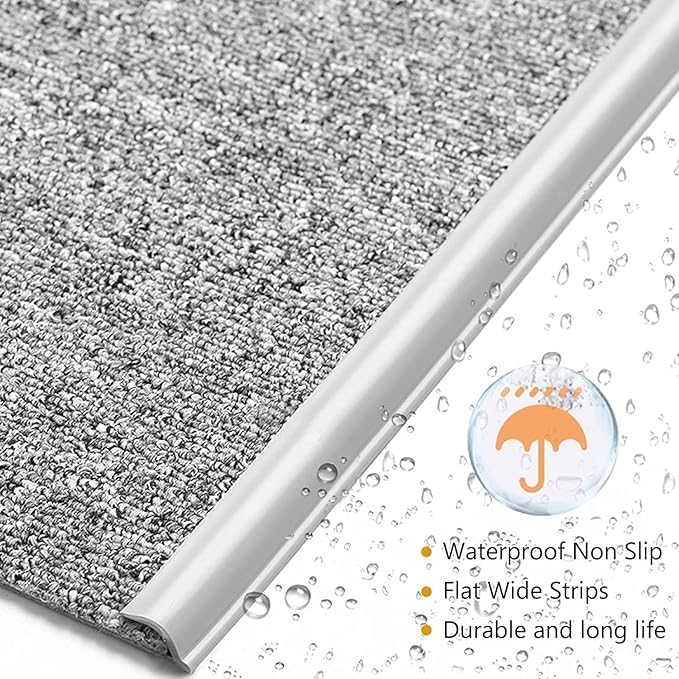 Self Adhesive Carpet Transition Strip with Edge Trim, Designed for Seamless Transitions from Carpet