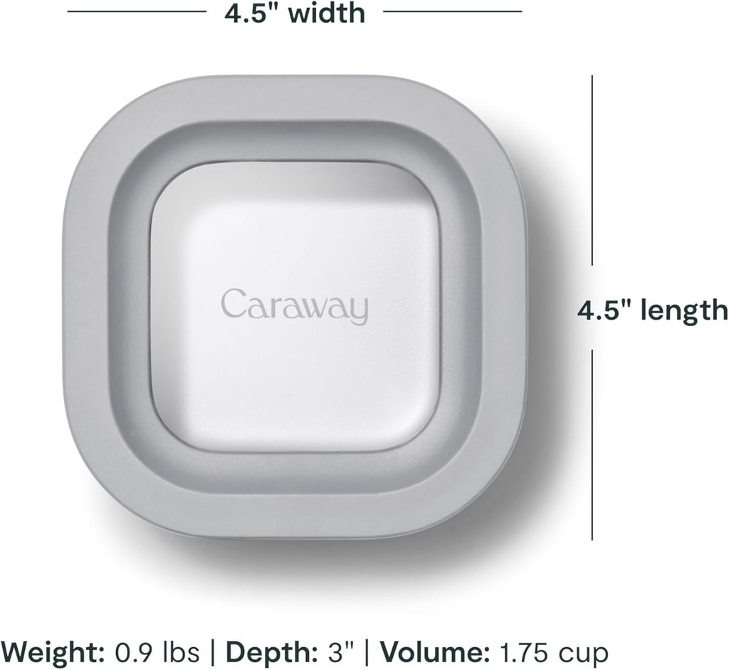 Caraway 6pc Food Storage Container Set - 1.75 Cup Glass Storage Container for Food (6) - Non-Toxic
