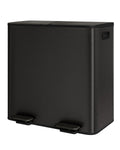 GarveeHome 2 x 10.6 Gallon Stainless Steel Double Trash Can with Lid for Kitchen, Large Dual Trash