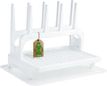 PopYum Glacier White Space Saving Drying Rack from 100% Recycled Bottles with Clear Frosted