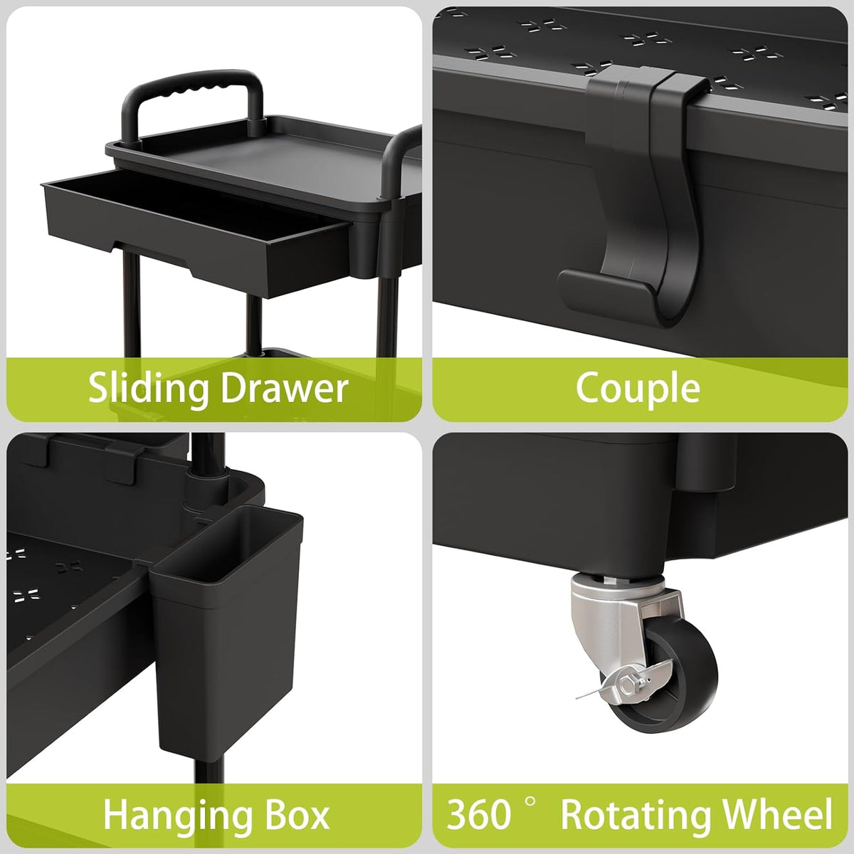 4 Tier Rolling Cart Organizer,Art Craft Diaper Bedside Snack Laundry Room Bathroom Organizer Narrow