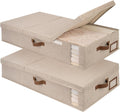 StorageWorks 2-Pack Jumbo Under Bed Storage Bins with Lids, Underbed Storage Containers with